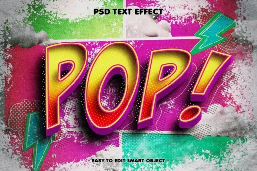 Pop Comic Style Editable Text Effect