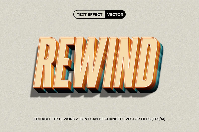 Rewind text effect retro style 2025 10 14 21 22 01 utc design add on for photoshop procreate illustrator and more