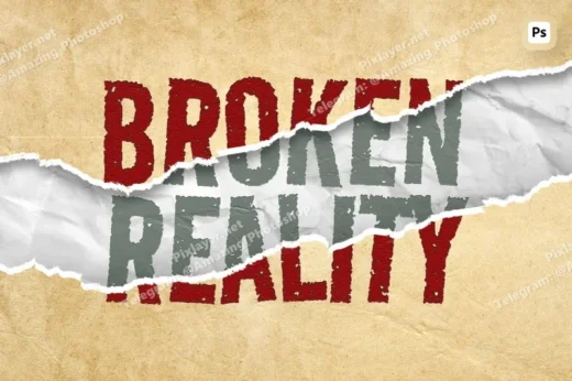 Ripped Paper Text Effect