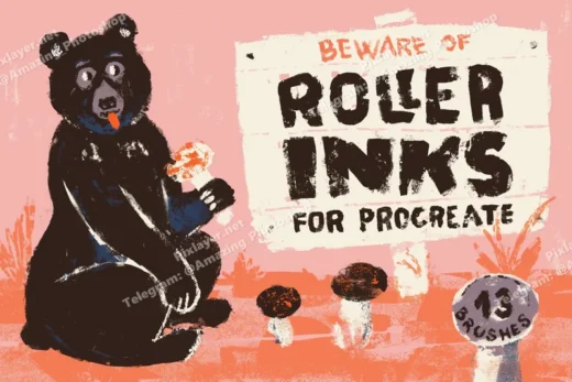 Roller inks for procreate 2025 10 30 19 15 23 utc design add on for photoshop procreate illustrator and more
