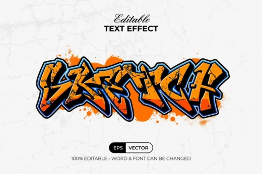 Sketch Text Effect Graffiti Style