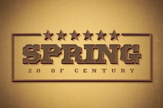 Spring western text effect 2025 10 14 17 14 30 utc design add on for photoshop procreate illustrator and more