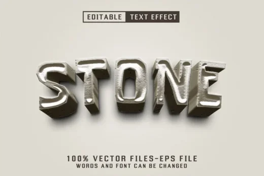 Stone 3d text editable text effect 2025 10 03 15 56 42 utc design add on for photoshop procreate illustrator and more