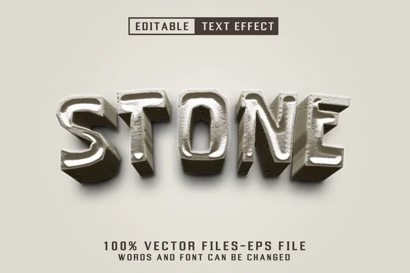 Stone 3d text editable text effect 2025 10 03 15 56 42 utc design add on for photoshop procreate illustrator and more