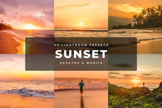 Sunset lightroom presets 2025 10 02 19 36 30 utc design add on for photoshop procreate illustrator and more
