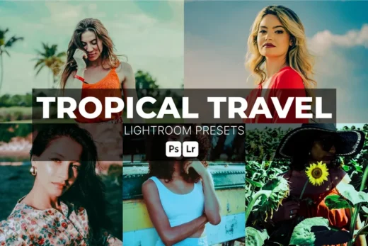 Tropical travel lightroom presets 2025 10 02 21 51 48 utc design add on for photoshop procreate illustrator and more