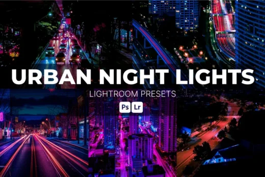 Urban night lights lightroom presets 2025 10 30 17 59 56 utc design add on for photoshop procreate illustrator and more