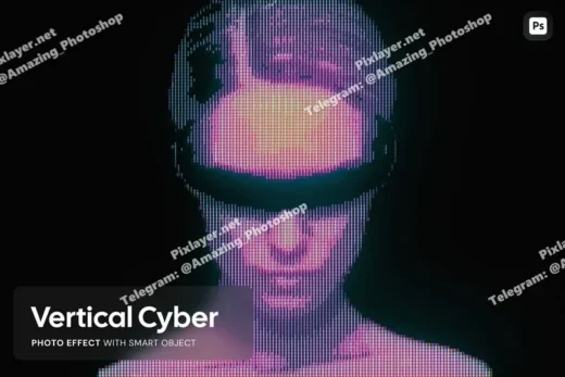 Vertical cyber photo effect 2025 10 09 23 32 09 utc design add on for photoshop procreate illustrator and more