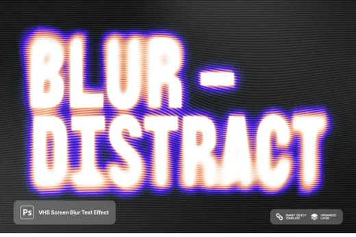 Vhs screen blur text effect 2025 10 23 22 32 43 utc design add on for photoshop procreate illustrator and more