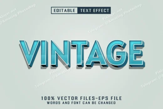 Vintage 3d text editable text effect 2025 10 30 18 52 07 utc design add on for photoshop procreate illustrator and more