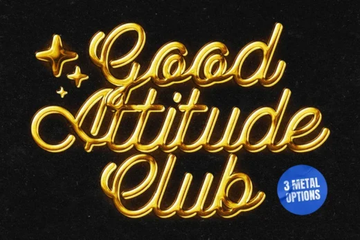 Vintage metal chrome effect 2025 10 03 16 07 45 utc design add on for photoshop procreate illustrator and more