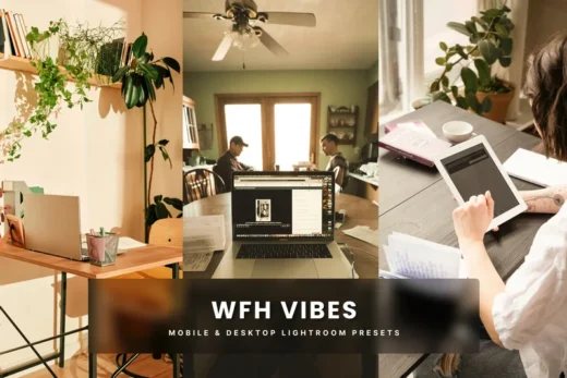 Wfh vibes lightroom presets 2025 10 30 16 57 37 utc design add on for photoshop procreate illustrator and more
