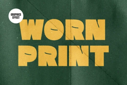 Worn print text logo effect 2025 09 29 17 34 22 utc design add on for photoshop procreate illustrator and more