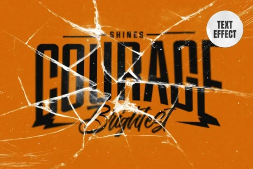 Broken glass text logo effect 2025 11 20 21 14 13 utc design add on for photoshop procreate illustrator and more