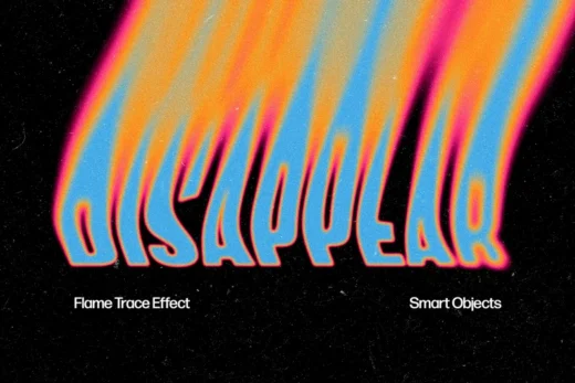 Flame trace text effect 2025 11 14 22 28 29 utc design add on for photoshop procreate illustrator and more