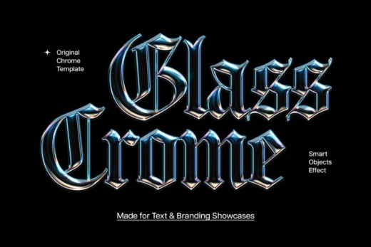 Gothic glass chrome text effect 2025 11 01 01 15 53 utc design add on for photoshop procreate illustrator and more