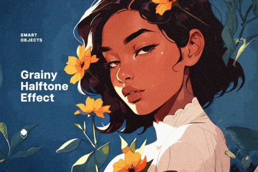 Grainy halftone photo effect 2025 11 14 23 00 27 utc design add on for photoshop procreate illustrator and more