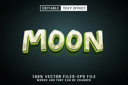 Moon editable text effect 2025 11 13 16 22 37 utc design add on for photoshop procreate illustrator and more
