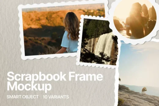 Scrapbook frame mockup variants 2025 11 06 21 06 00 utc design add on for photoshop procreate illustrator and more