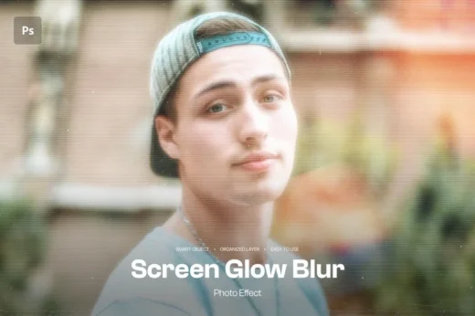 Screen glow blur photo effect 2025 11 14 23 03 44 utc design add on for photoshop procreate illustrator and more