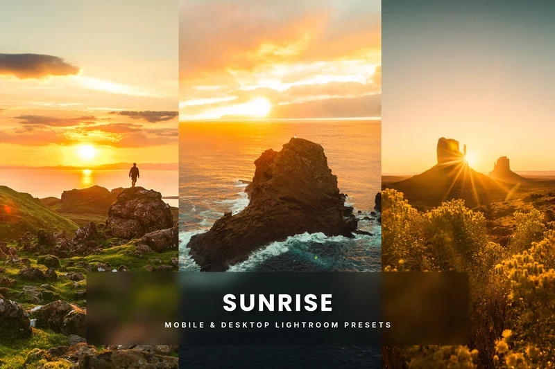 Sunrise lightroom presets 2025 11 03 16 10 24 utc design add on for photoshop procreate illustrator and more