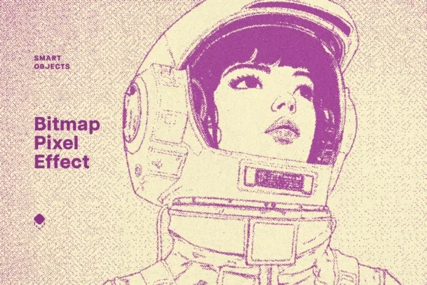 Bitmap pixel photo effect 2025 11 28 16 05 43 utc design add on for photoshop procreate illustrator and more