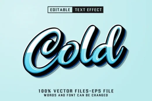 Cold editable text effect 2025 12 01 21 42 12 utc design add on for photoshop procreate illustrator and more