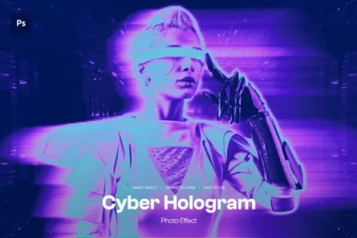 Cyber hologram photo effect 2025 11 28 16 05 43 utc design add on for photoshop procreate illustrator and more