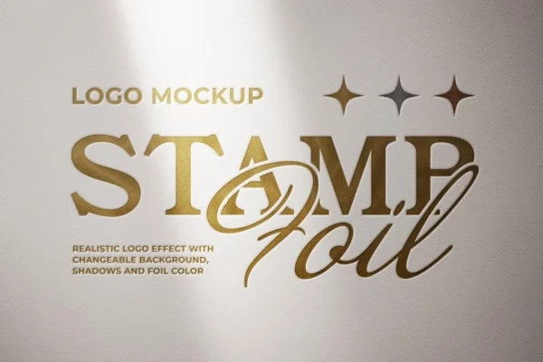 Foil stamp text logo effect 2025 11 24 19 06 21 utc design add on for photoshop procreate illustrator and more