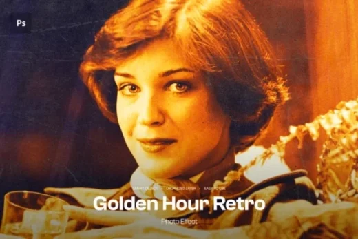 Golden hour retro image effect 2025 11 27 14 29 05 utc design add on for photoshop procreate illustrator and more