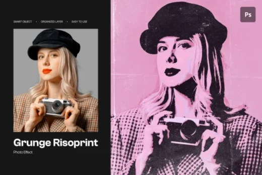 Grunge risoprint photo effect 2025 12 01 21 20 59 utc design add on for photoshop procreate illustrator and more