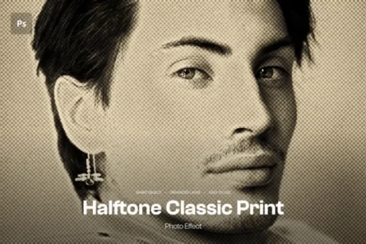 Halftone classic print image effect 2025 11 27 14 29 05 utc design add on for photoshop procreate illustrator and more