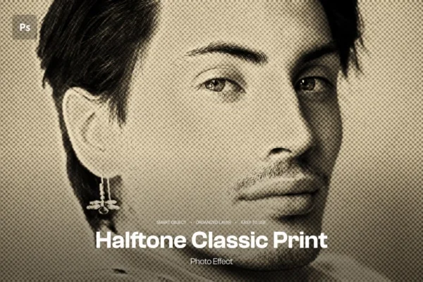 Halftone classic print image effect 2025 11 27 14 29 05 utc design add on for photoshop procreate illustrator and more
