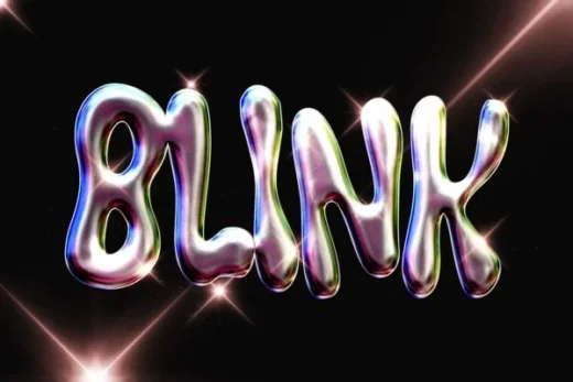 Iridescent liquid chrome text effect 2025 11 24 19 00 18 utc design add on for photoshop procreate illustrator and more