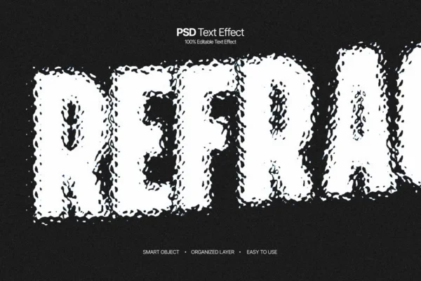 Liquid fracture text effect 2025 11 28 15 59 40 utc design add on for photoshop procreate illustrator and more